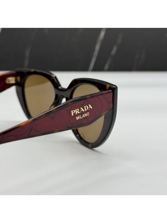 Prada PR14WS 2AU5Y1 Havana Brown Burgundy Women Sunglasses Authentic NEW main image 7